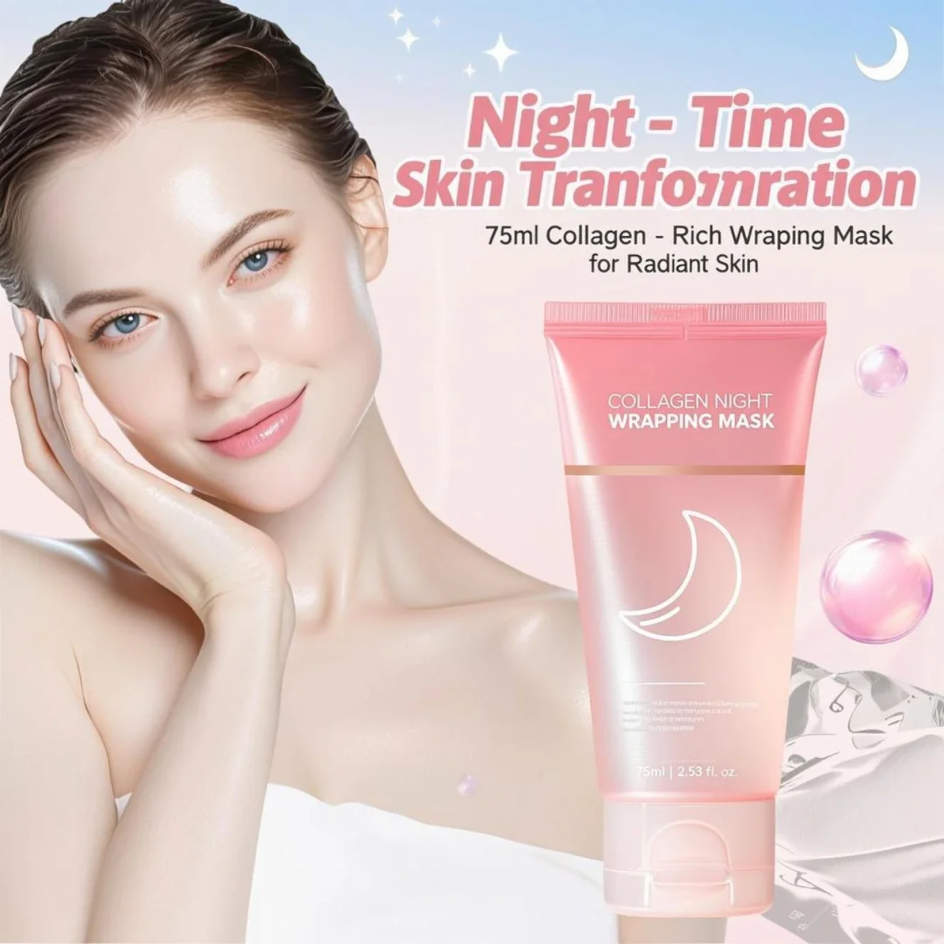 Sleeping Pack Overnight - Kolagenowa Maska Nocna 75ml - Regenerująca